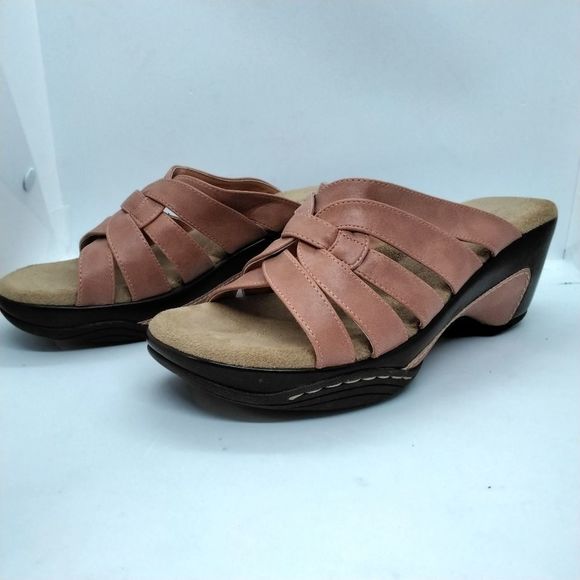 Bass Mule Clog NWOT. Size 9 Salmon Colored Platform Heeled - Picture 5 of 9